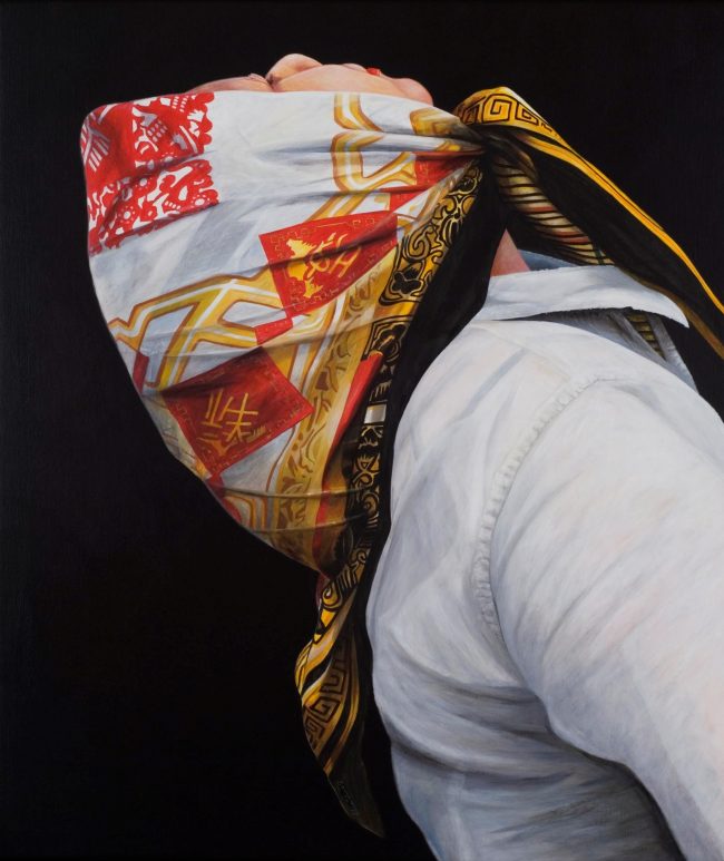 Hundert Frauen Nr. 54, 2007, AcrylLw, 62x53cm